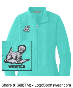 Ladies' Full Zip Fleece Jacket with embroidered Westie Design Zoom